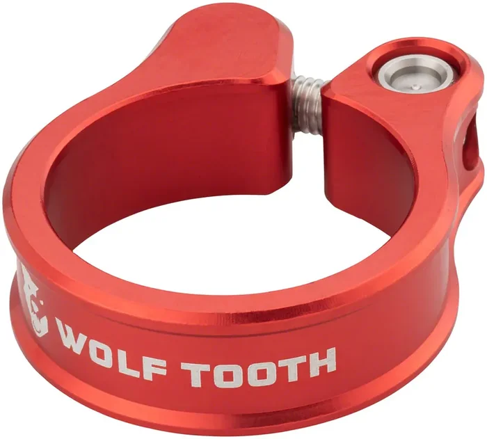 Wolf Tooth Seatpost Clamp 34.9mm Red CNC Machined Consistent Clamping Force