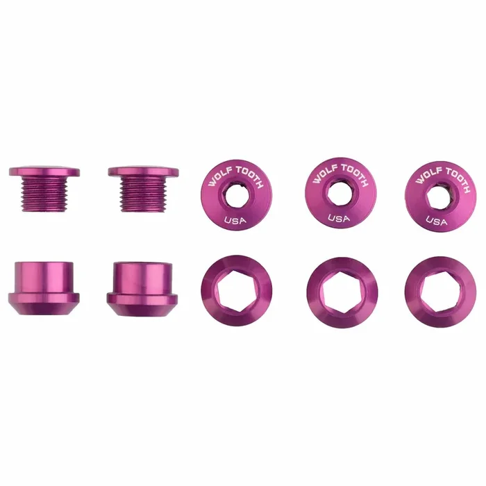 Wolf Tooth Set of 5 Chainring Bolts+Nuts for 1X
