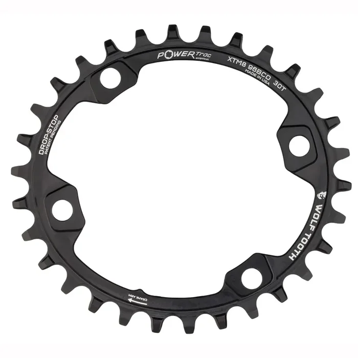 Wolf Tooth Shimano Elliptical Chainring 30t 96 BCD 4-Bolt Alloy M8000 M7000