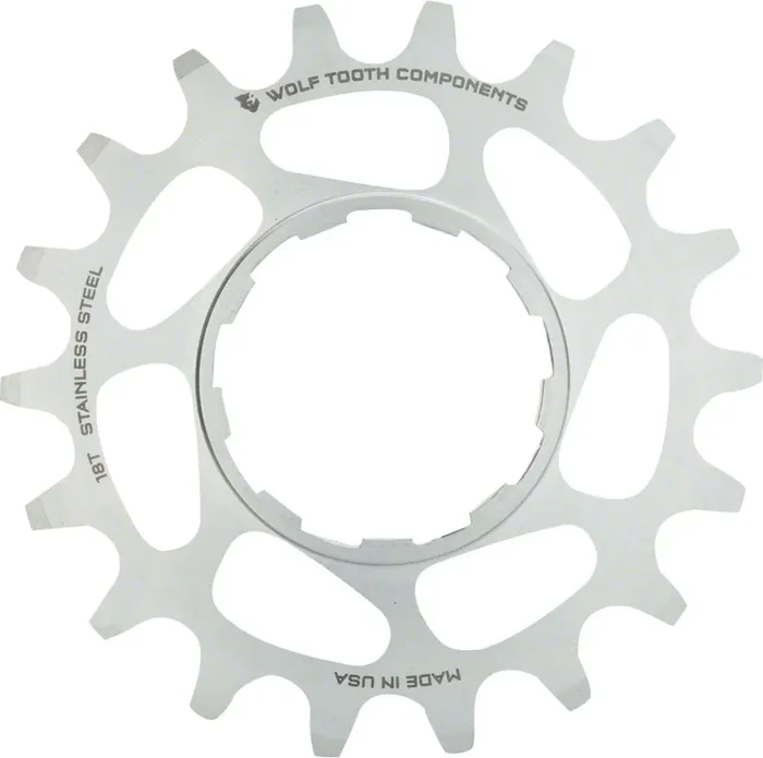 Wolf Tooth Single Speed Stainless Steel Cog – 20t, Compatible with 3/32″ Chains