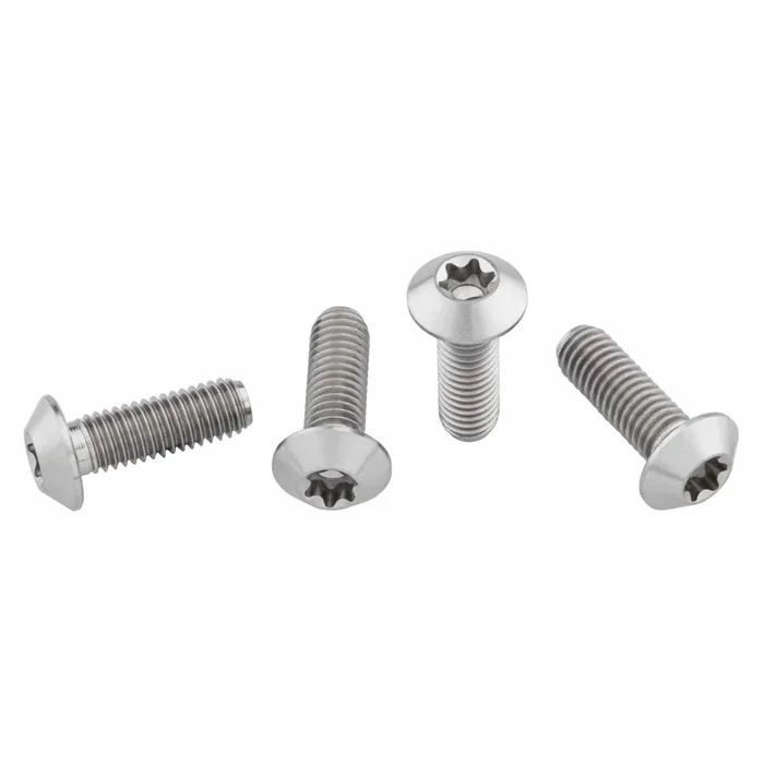 Wolf Tooth Titanium Water Bottle Cage Bolts, 4 Piece, Low Profile Head Raw
