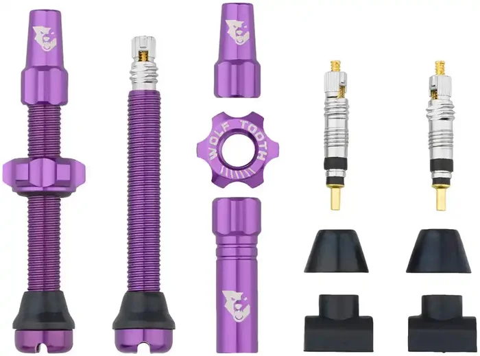Wolf Tooth Tubeless Valve Stem Kit – 44 mm, Purple