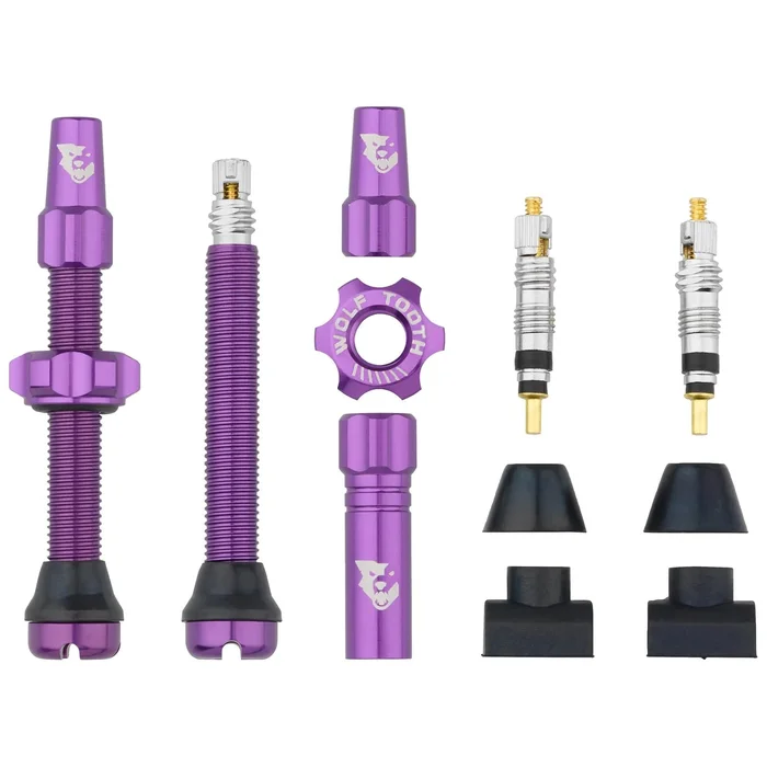 Wolf Tooth Tubeless Valve Stem Kit – 44 mm Purple