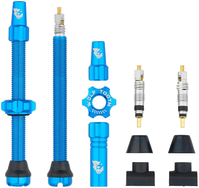 Wolf Tooth Tubeless Valve Stem Kit – 60 mm Blue