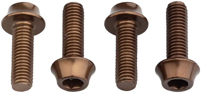 Wolf Tooth Water Bottle Cage Bolts – Set/4 Aluminum Espresso