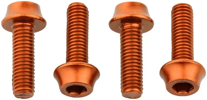 Wolf Tooth Water Bottle Cage Bolts – Set/4 Aluminum Orange
