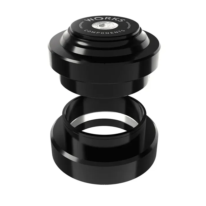 Works Components 1.5deg EC44-EC44 Angleset, Headset, EC44/28.6 EC44/40, External, Threadless, Complete, Black, Set 3