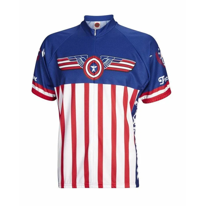 World Jerseys Men’s USA Freedom Road Bike Jersey