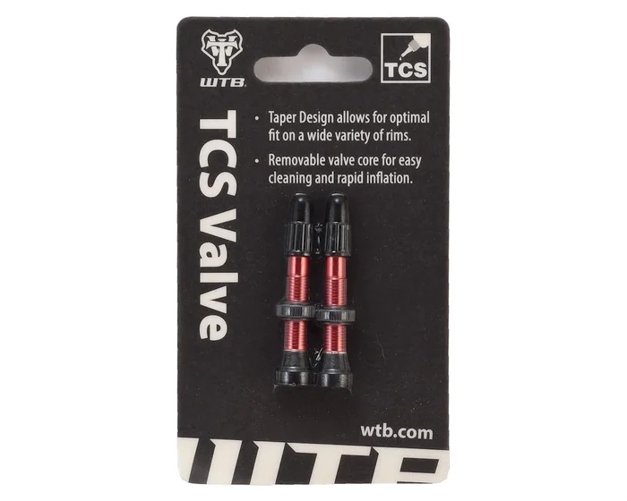 WTB Aluminum TCS Tubeless Valves (Red) (Pair) (34mm)