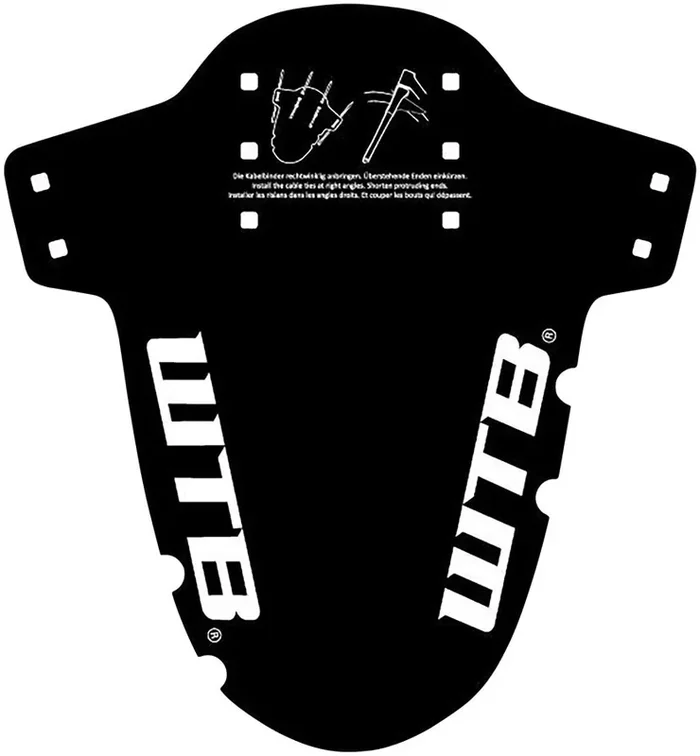 WTB Logo Gravel Mud Guard Fork Mount Black Attach W/ Zip Ties For Easy Install