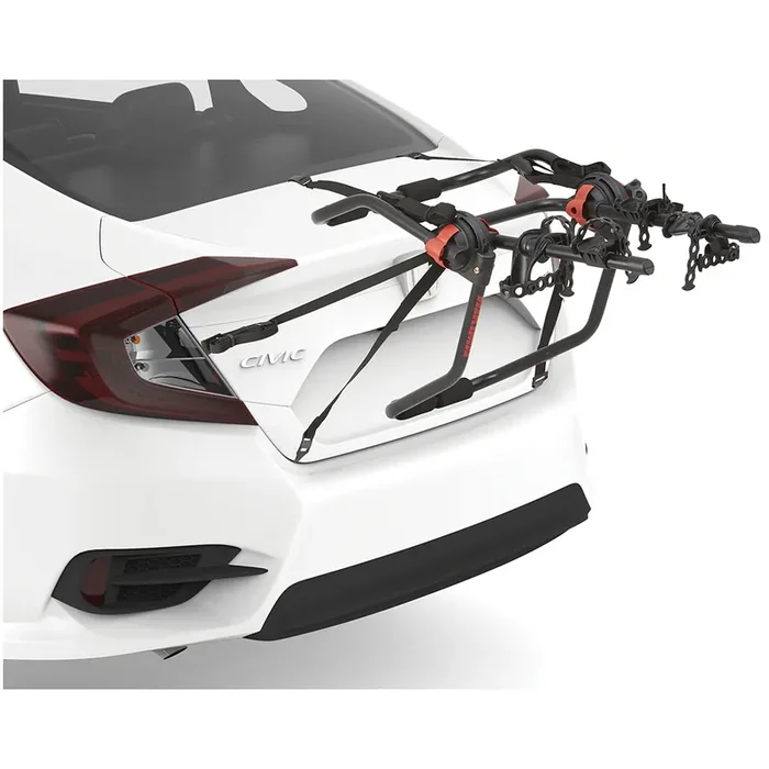 Yakima HangOut Trunk Bike Racks 2-Bike & 3-Bike Car Roof & Boot Mounts with Secure StableCradles, Adjustable Straps, & Fold Flat Design