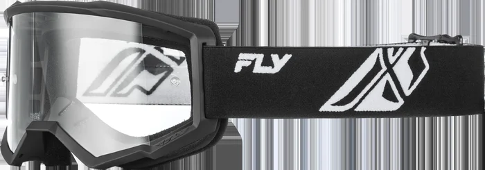 Youth Focus Goggle Black/White W/ Clear Lens