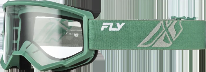Youth Focus Goggle Olive/Grey W/ Clear Lens