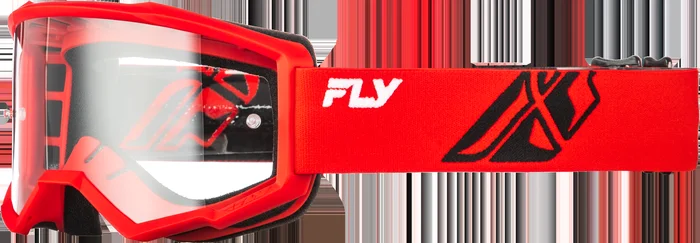 Youth Focus Goggle Red/Black W/ Clear Lens